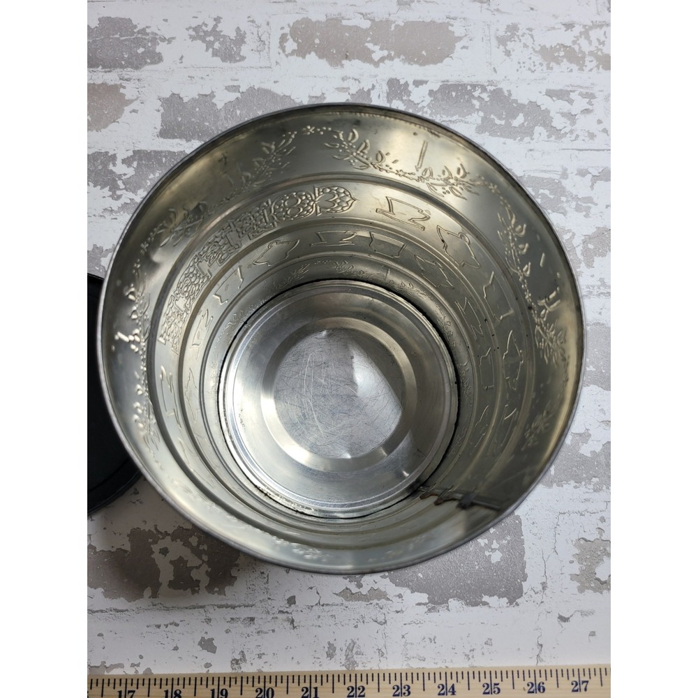 Vtg 70's Folgers Butternut Coffee Can Tin Metallic Shiny Colors Bright & Lid - Picture 4 of 4